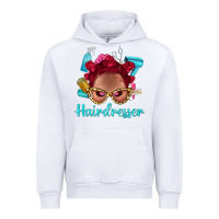 White Afro Bantu Knots Red Hairdresser With Leopard Glasses Bbs Urban Hoodie - BundleAndBundleShop