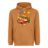 Meerkat american flag and hamburger Heavyweight Hoodie - AdoDesignShop