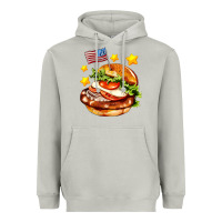 Moon Dust american flag and hamburger Heavyweight Hoodie - AdoDesignShop