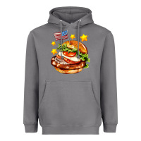Storm american flag and hamburger Heavyweight Hoodie - AdoDesignShop