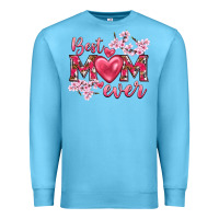 Ocean Blue best mom ever Premium Sweatshirt - NancyCooperArtShop