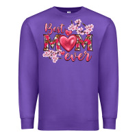 Purple best mom ever Premium Sweatshirt - NancyCooperArtShop