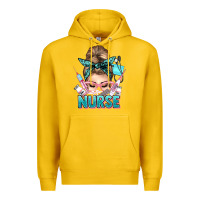 Lemon nurse life messy bun Premium Hoodie - NancyCooperArtShop