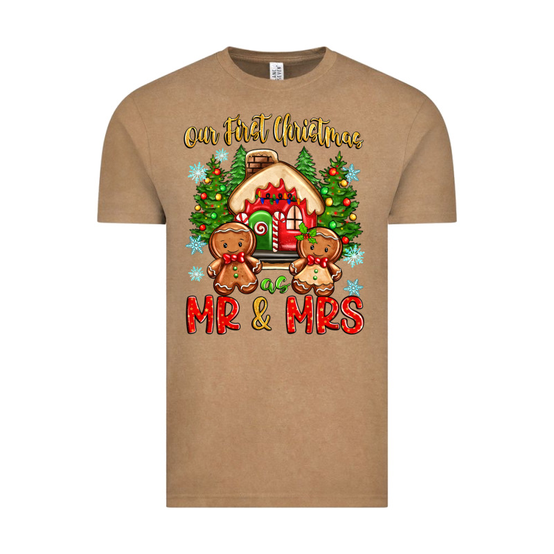 Our First Christmas As Mr And Mrs Vintage Tee by Zillion Design Studio | Teevron