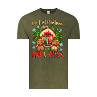 Vintage Olive our first christmas as mr and mrs Vintage Tee - Zillion Design Studio