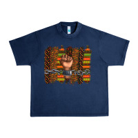 Navy black history brushstroke Urban Heavy Tee - texasbilliewilder