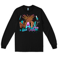 Black nail tech Long Sleeve Tee - AdoDesignShop