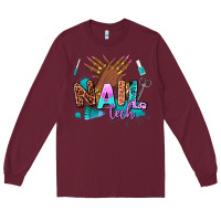 Burgundy nail tech Long Sleeve Tee - AdoDesignShop