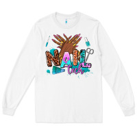 White nail tech Long Sleeve Tee - AdoDesignShop