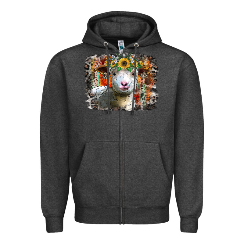 Sunflower Sheep Zipper Hoodie by RacoonDesign | Teevron