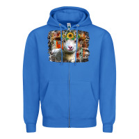 True Royal sunflower sheep Zipper Hoodie - RacoonDesign
