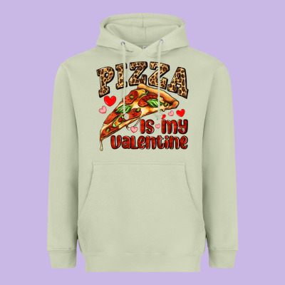 Pizza Is My Valentine Heavyweight Hoodie Designed By Adodesignshop