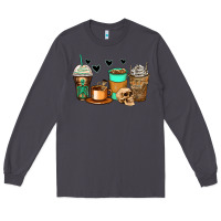 Smoke skeleton coffee cups Long Sleeve Tee - Zillion Design Studio