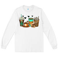 White skeleton coffee cups Long Sleeve Tee - Zillion Design Studio