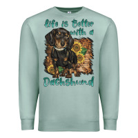 Seafoam life is better with a dachshund Premium Sweatshirt - BarkalooDesign