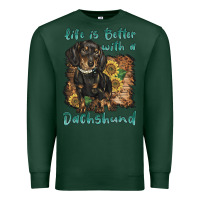 Sports Green life is better with a dachshund Premium Sweatshirt - BarkalooDesign
