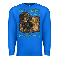 True Royal life is better with a dachshund Premium Sweatshirt - BarkalooDesign