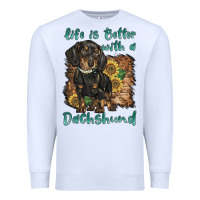 White life is better with a dachshund Premium Sweatshirt - BarkalooDesign