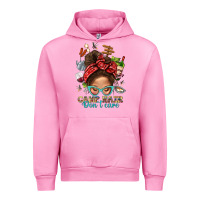 Fuchsia Pink Camp Hair Dont Care Messy Bun Bbs Urban Hoodie - BundleAndBundleShop