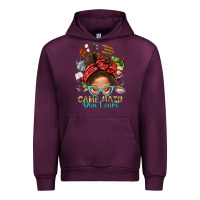 Mauve Wine Camp Hair Dont Care Messy Bun Bbs Urban Hoodie - BundleAndBundleShop