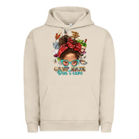 Pigment French Oak Camp Hair Dont Care Messy Bun Bbs Urban Hoodie - BundleAndBundleShop