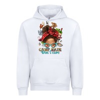 White Camp Hair Dont Care Messy Bun Bbs Urban Hoodie - BundleAndBundleShop