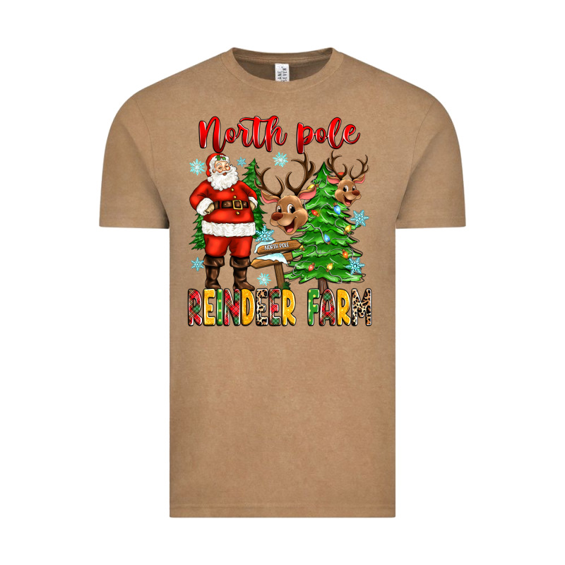 North Pole Reindeer Farm Vintage Tee by Zillion Design Studio | Teevron