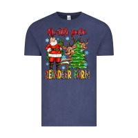 Vintage Denim north pole reindeer farm Vintage Tee - Zillion Design Studio