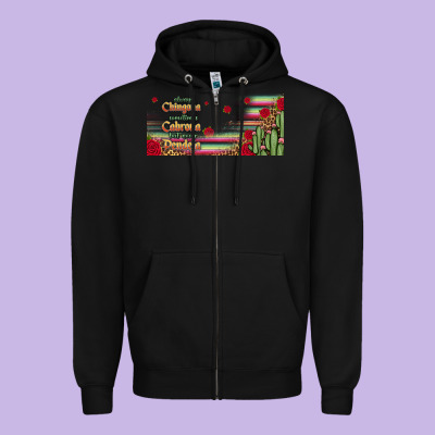 Always Chingona 16oz Libbey Cup Zipper Hoodie Designed By Hra Design Shop