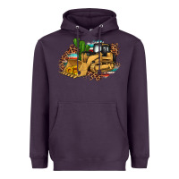 Plum bulldozer leopard cactus sunflower Heavyweight Hoodie - Artiststas
