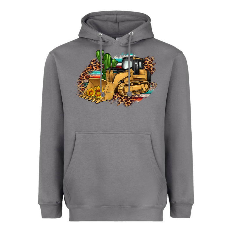 Bulldozer Leopard Cactus Sunflower Heavyweight Hoodie by Artiststas | Teevron