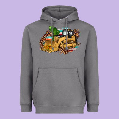 Bulldozer Leopard Cactus Sunflower Heavyweight Hoodie Designed By Artiststas