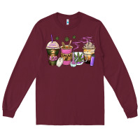 Burgundy weed coffee cups Long Sleeve Tee - Zillion Design Studio