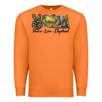 Carrot Peace Love Elephant Premium Sweatshirt - LillyAllenDesigns
