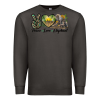 Smoke Peace Love Elephant Premium Sweatshirt - LillyAllenDesigns