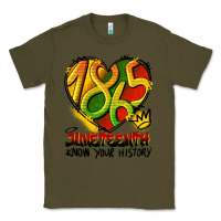 Army Green juneteenth 1865 graffiti Classic Tee - HRA Design Shop