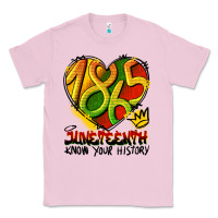Bubblegum Pink juneteenth 1865 graffiti Classic Tee - HRA Design Shop