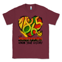 Burgundy juneteenth 1865 graffiti Classic Tee - HRA Design Shop