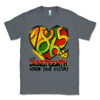 Charcoal Heather juneteenth 1865 graffiti Classic Tee - HRA Design Shop