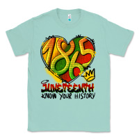 Seafoam juneteenth 1865 graffiti Classic Tee - HRA Design Shop