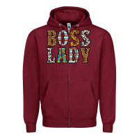 Burgundy western boss lady Zipper Hoodie - HRA Design Shop