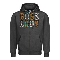 Charcoal Heather western boss lady Zipper Hoodie - HRA Design Shop