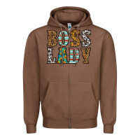Chestnut western boss lady Zipper Hoodie - HRA Design Shop