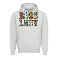 Dove Grey western boss lady Zipper Hoodie - HRA Design Shop