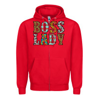 Red western boss lady Zipper Hoodie - HRA Design Shop