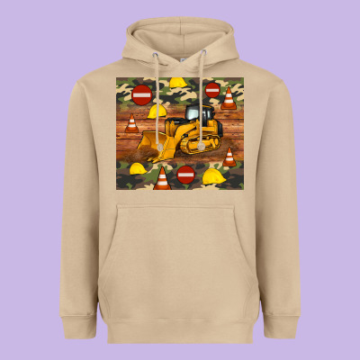 Bulldozer Camouflage Tumbler Heavyweight Hoodie Designed By Artiststas