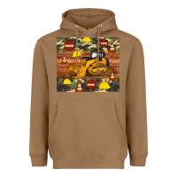 Toasted Coconut bulldozer camouflage tumbler Heavyweight Hoodie - Artiststas