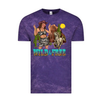 Cloud Purple wild and free Vintage Tee - texasbilliewilder