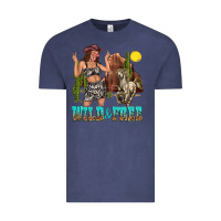 Vintage Denim wild and free Vintage Tee - texasbilliewilder