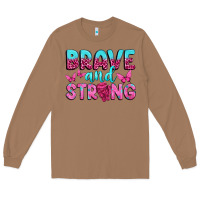 Toasted Coconut Brave and Strong Long Sleeve Tee - texasbilliewilder